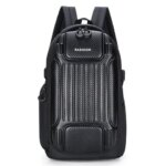New Carbon Fiber Sports Biker Riding Bag Multifunctional Waterproof Hard Shell Backpack Mens Outdoor Casual Student Laptop Bag (New)