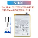 BackShell Battery 5000mAh NH50 Battery Motorola MOTO G22 / MOTO G53 E13 E32 E32S Replacement Batteries Battery +Free Tool Bangladesh (New)