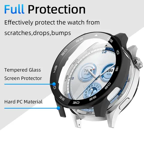 Sa3d41b2fbbe54c318b660b61f6cdf871L_480x480q75 Case Huawei Watch GT 5 GT5 Pro 46mm Tempered Glass Screen Protector&Hard PC Protective Bumper Huawei GT5 Cover Accessories (New) - Image 1