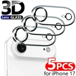 1 5 Camera Lens Protector iPhone 17 17Air 17Pro Max HD Camera Lens 9H Tempered Glass Protective Films iPhone17 17PM Bangladesh (New)