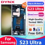 EU 6.8" Super OLED For Samsung Galaxy S23 Ultra 5G S918B S918U LCD Display Touch Screen With Frame Digitizer S23 Ultra S918 LCD (New)