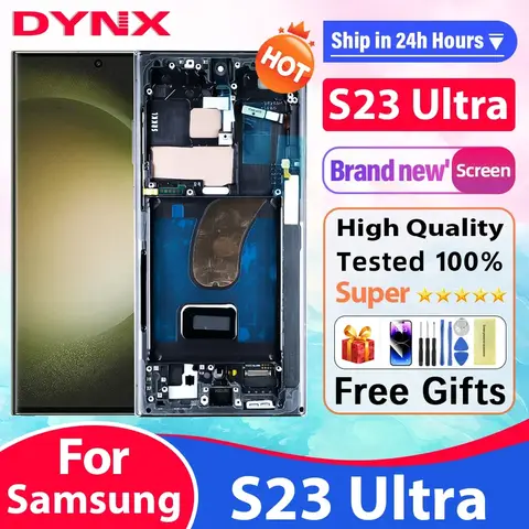 Sa41187f780a54f099e17f60141df1c46D_480x480q75 EU 6.8" Super OLED For Samsung Galaxy S23 Ultra 5G S918B S918U LCD Display Touch Screen With Frame Digitizer S23 Ultra S918 LCD (New) - Image 1