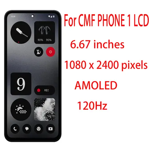 Sa4173f546cfb497db039b018cd716eb58_480x480q75 667 Original AMOLED OLED Nothing CMF Phone 1 LCD Display Touch Screen Panel Digitizer Nothing CMF PHONE One LCD (New) - Image 1