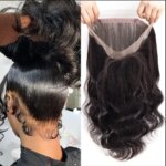 360 Lace Frontal Only Brazilian Body Wave Human Hair Straight Pre-plucked Transparent Lace Closure Only Natural Color Remy Hair (New)