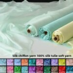 Solid Color Mulberry Silk Chiffon Fabric for DIY Sewing Handmade Dress Shirt Scarf Clothing Fashion Material Cloth By The Meter (New)