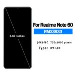 IPS LCD Realme Note 60 RMX3933 LCD Touch Screen Digitizer Assembly Realme Note60 LCD Screen With Frame Replacement parts (New)