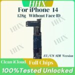 Free ICloud Motherboard For iPhone 14 Unlocked Mainboard With/No Face ID 128g 256g Logic Board Physical Card ESIM SIM Version (New)