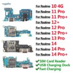 Charge Board For Realme 10 4G 11 12+ 12 13 14 Pro Pro+ Charging Port USB Dock Connector Plate Plug Mic SIM Card Tray Reader (New)