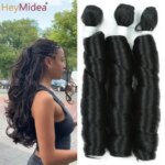 18Inch French Curls Hair Bundles Synthetic Hair Loose Wave Spiral Curl Braids Ombre Pre Stretched Bouncy Braiding Hair Extension (New)