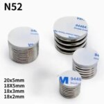 N52 20x5 19X4 18x3 18x2 Neodymium Booster Precise Dimensions Magnets Generator Electric Motor Engine Power Double-side Tape (New)