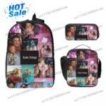 3Pcs Lolas Indigos merch Backpack Set for Boy Girl Pencil Boxes Bookbag Sets with Lunch Box For School Students Knapsack (New)