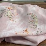 Hanfu Qipao Womens Dress Curtains Embroidery Fabric Home Floral Print 100%Ramie Chinese Style for DIY Sewing Crafts Materials (New)