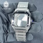Santos Square Watch Case NH35 38mm 316L Stainless steel SKX Watch Accessories Parts NH35 4R35 NH36 4R36 Movements (New)