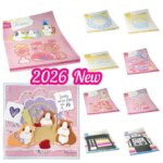 2026 New Collectables Elines Guinea Pig Cup & Saucer Gift Basket Twigs Grass Border Alphabet Metal Cutting Dies DIY Scrapbook (New)