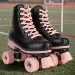 2025 Flashing Roller Skates Adult Outdoor Skating Training Size 35-40 For Women Double Row Quad Skate Shoes 4 Wheels Sneakers (New)