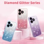 Meizu 21 20 Pro Bling Gradient Eternal Flower Diamond Phone Case on Meizu Note 21 Shockproof Back Cover Funda Coque (New)