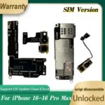For iPhone 16/16 Plus/16 Pro Max Motherboard With Face ID Unlock Clean iCloud Fully Tested Authentic Mainboard E-SIM/SIM Version (New)