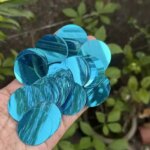 50g 3.5cm Edge Holes for DIY Bag Craft Round Iridescent Sequins Performance Costume & Fish Scale Decoration loosen sequins (New)