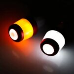 2Pcs LED Handlebar Lights for Ninebot Max G30/ES Series - Waterproof Turning Signals & Warning Lights for 17-21.8mm Mount (New)