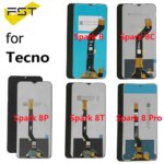 Tecno Spark 8 KG6 8C KG5k KG7 8P 8T 8 Pro KG8 LCD Display Touch Screen Digitizer Assembly Spark 9 Pro 9T Spark 10 Pro 10C (New)