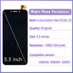 High Quality Asus ZC553KL LCD Display With Frame Screen+Touch Panel Digitizer Assembly Asus Zenfone 3 Max ZC553KL LCD (New)