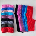 Pericic 2 Pieces Gym Set Woman Backless Bandeau Sports Bra Scrunch Leggings Yoga Clothing Workout Clothes Outfits Sports Set (New)