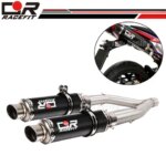 For Aprilia Dorsoduro 750 2008-2016 Exhaust System Mid Link Muffler Pipe 51MM Stainless Carbon Slip On (New)