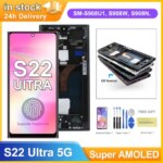 Super AMOLED Screen Samsung Galaxy S22 Ultra 5G S908B S908B DS Lcd Display Digital Touch Screen with Frame Parts (New)