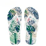 Home Slipper Women Flip Flops Cloud Sandals Summer Tropical Plants Beach Slides Casual House Shoes Platform Bathroom Flat Female (New)
