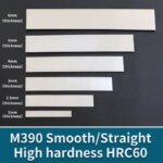 M390 Steel Bar Billet for Knife Making HRC60 Thickness 1 to 2.5mm (New)