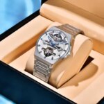 PAGANI DESIGN Top Mens Automatic Mechanical Watch Plain Simple High-End Stainless Steel Sapphire Glass Mirror Tourbillon Watch (New)