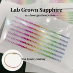 Colorful Small Size Round Lab Grown Sapphire rainbow gradient Loose stone dopamine color For Wedding Ring Handicrafts Making (New)
