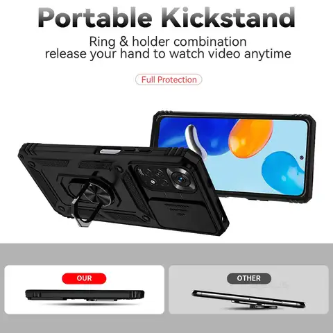 Sa8244418c97d4bbeb5bbedf89fdf9abci_480x480q75 Rugged Case Xiaomi Redmi Note 11 10 Pro 10s 11s 9 Redmi 10C 10A 9C 9A 9AT Mi 11T Lite Poco X4 Pro X3 M4 Cover Camera Slide (New) - Image 1