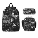3Pcs MCR My Chemical Romance Rock Band Backpack Set for Boy Girl Pen Bags Bookbag Sets with Lunch Box For School Knapsack (New)
