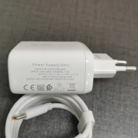 Sa86d91b61f954b6ab146f199f6237ba76_480x480q75 65W SUPERDART Realme Fast Charger 6A Type C Cable EU Fast Adaper Realme GT2 Pro Neo2 2T Q3 X7 Pro 9i 8i 8 Pro Narzo 50 30 20 (New) - Image 1