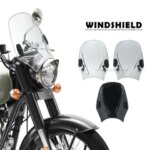 New For Bullet/Meteor/Classic 350 500 Interceptor 650 Continental GT 535 Motorcycle Windshield Visor Windscreen Wind Deflector (New)