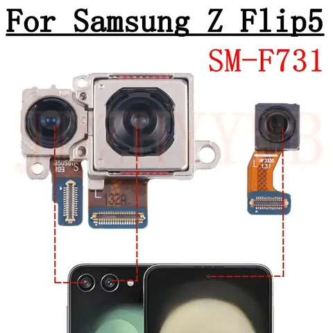 Sa8a7b64047a84c81bb76a2394496f174g_480x480q75 Front Rear Camera Samsung Z Flip5 Flip 5 F731B N U Frontal Selfie Wide Back Facing Main Backside Camera Module Flex Cable (New) - Image 1