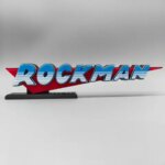 Mega Man: three-dimensional font standing sign logo nameplate high-value appearance ornament (New)