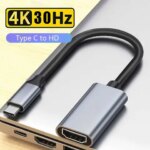 Type C to HDMI-compatible Cable USB C to HDTV Converter HD 4K USB 3.1 HDTV Cable Adapter for MacBook Chromebook Samsung Xiaomi (New)