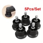 5Pcs/Set Chair Fixed Wheels Chair Caster Wheels Replacement Castors Office Chairs Accessories (New)