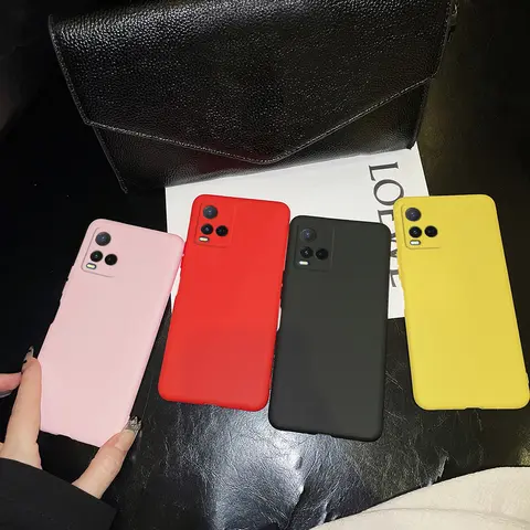 Sa95f23ad56ae4101891c504e30e6b1e4l_480x480q75 Vivo Y33S Case Vivo Y33S Capas Back Liquid Silicone Shockproof Full Soft Cover Vivo Y21 Y21S Y21T Y21E Y33S Fundas (New) - Image 1