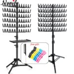 Braiding Hair Rack Height Adjustable Hair Braid Rack With Clips Combs Tray Hair Divider Rack For Braiding Hair Separator Stand (New)