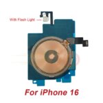 Wireless Charging Coil Sticker With Flash light Flex Cable iPhone 14 15 16 Plus Pro Max Promax Wireless Charger Repair (1PC) (New)