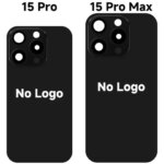 Back Cover iPhone 15 Pro 15 Pro Max Camera Frame Battery Door Housing Replacement Part Bettery Back Cover Case (New)