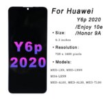 LCD HUAWEI Y6P 2020 MED-LX9 Touch Display Huawei Y6p Enjoy 10e Honor 9A LCD Screen Digitizer Replacement Assembly (New)