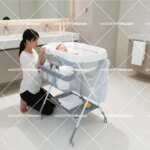 3 in 1 Foldable Baby Bath Tub with Changing Table Plastic Potty Training Toilet and Diaper Changing Station (New)