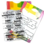 2021 New English Words Merry Christmas Clear Stamps and Metal Cutting Dies For DIY Craft Making Paper Greeting Card Scrapbooking (New)