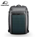Kingsons Men Beam Backpack Solar Panel +USB Charging Anti-theft/Waterproof/ 15.6 inch Laptop Backpack Male (New)