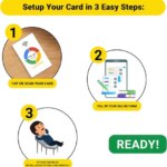 RFID Card Front Back AB Side Reusable Review Tap Card Google NFC Card Review Us on Google Tap Card Enhances SEO Saves Time (New)