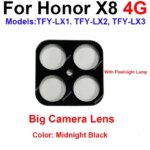 Back Lens Glass Honor X8 4G TFY-LX1 LX2 LX3 Rear Camera Glass Lens with Sticker Replacement Repair Parts (New)